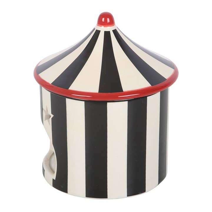 Mystic Circus sortstribet cirkustelt olielampe