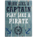 Træskilt - "Play Like a Pirate"