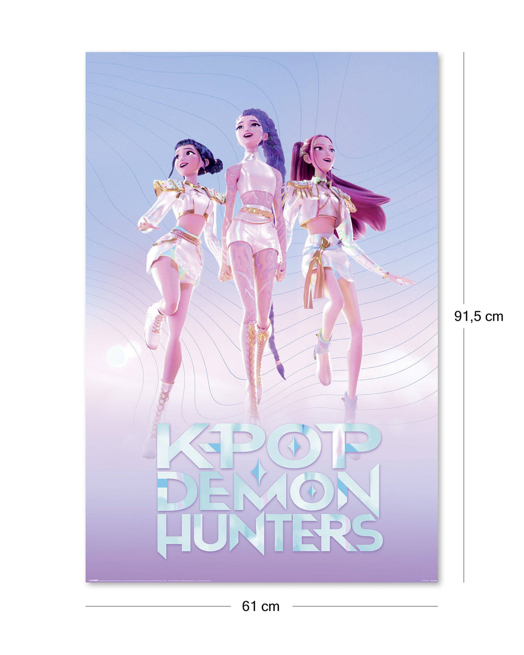 K-Pop Demon Hunters plakat – Huntr/x Flydende | 61 x 91,5 cm