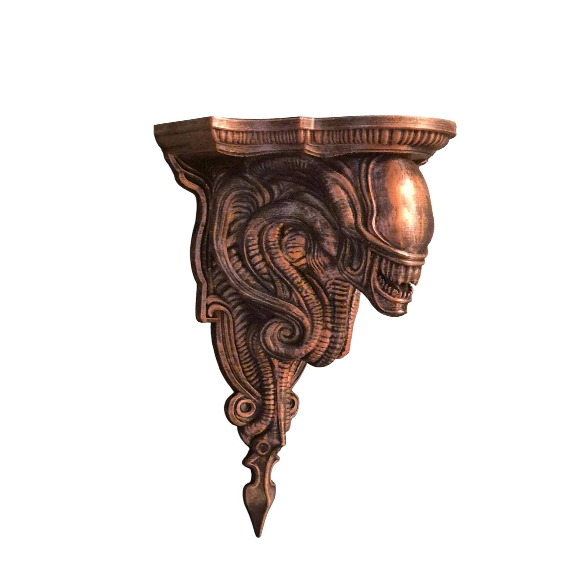 Alien xenomorph væghylde – Giger-inspireret