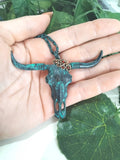 Wild & Free - Boho halskæde med 'Cow Skull' vedhæng