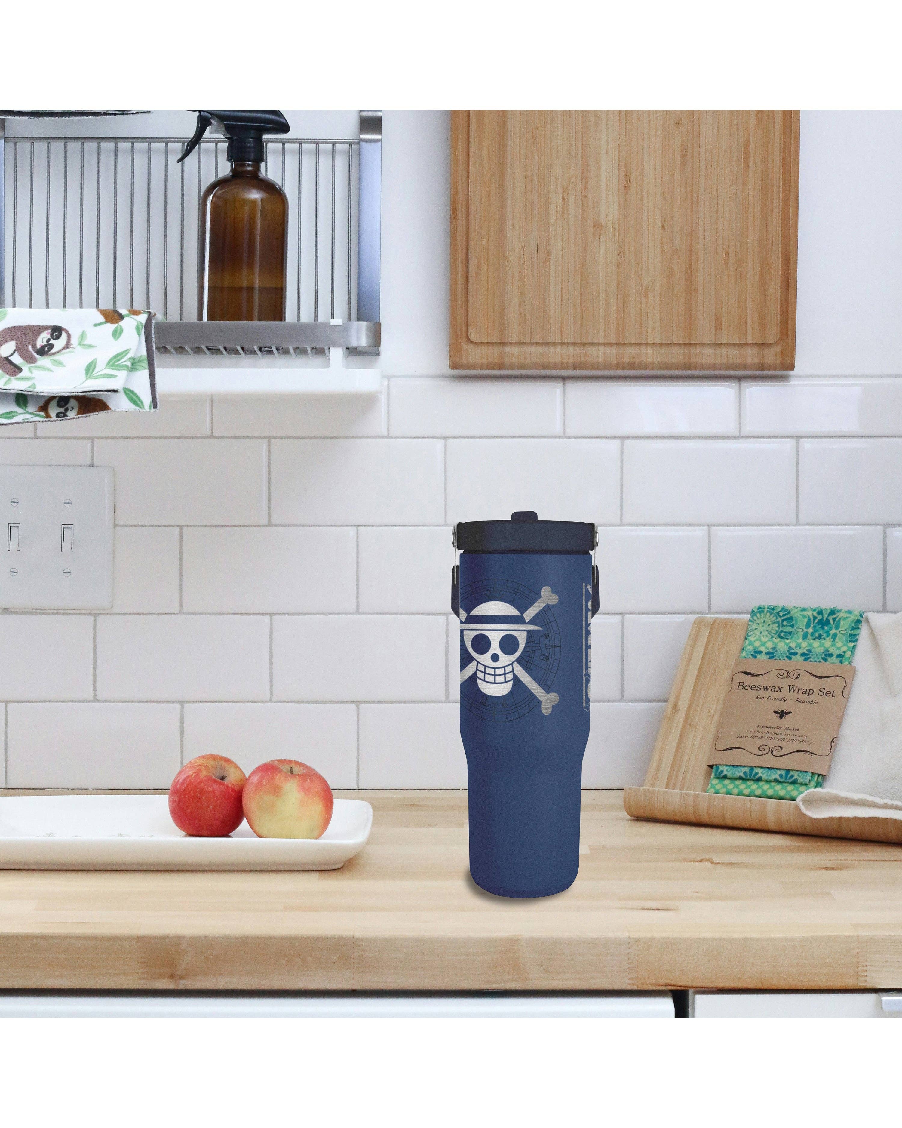 One Piece Tumbler – 30 oz med Håndtag & Flip-Sugерør