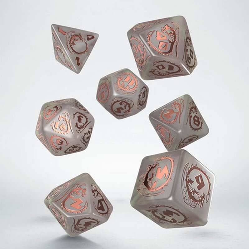 Dragons RPG Terningsæt – Kvarts & Kobber | Q-Workshop