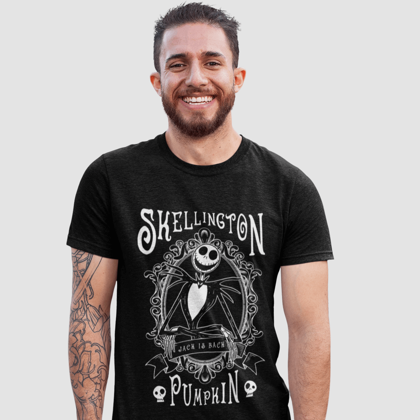 Nightmare Before Christmas Jack Pumpkin King T-Shirt fra Cotton Division
