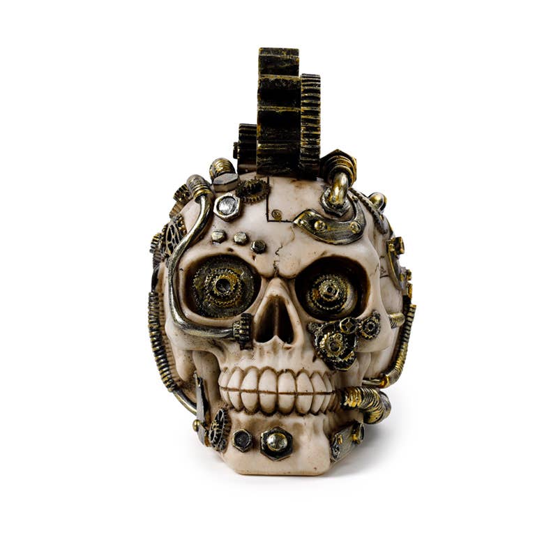 Steampunk Skull med Tandhjul og Fjedre