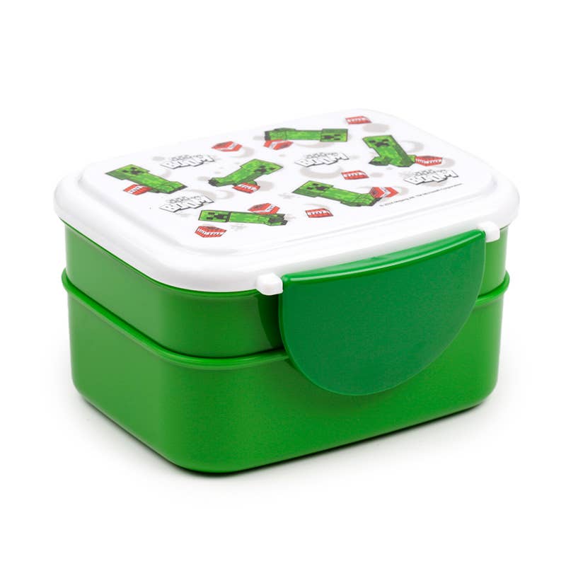 Creeper & TNT Clip Lock Bento-madkasse med Bestik – Minecraft – Puckator