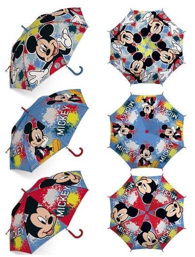 Lang paraply med automatisk åbning – Mickey Mouse