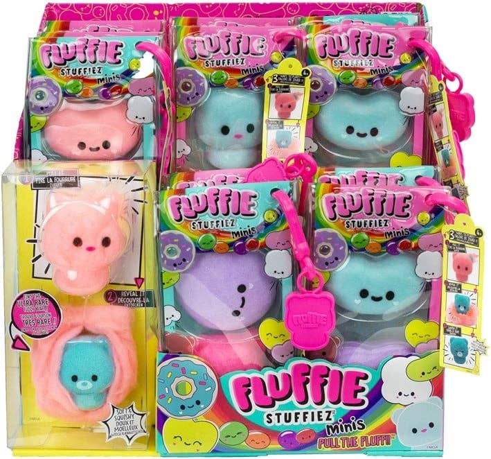 Kiddy-Moov Minis Fluffie Stuffiez – Overraskelses-plysdyr pakke med 2 (assorteret)
