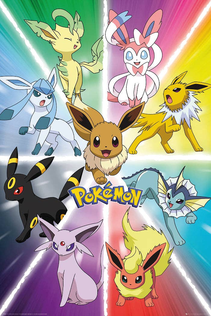 Eevee Evolution Pokémon plakat