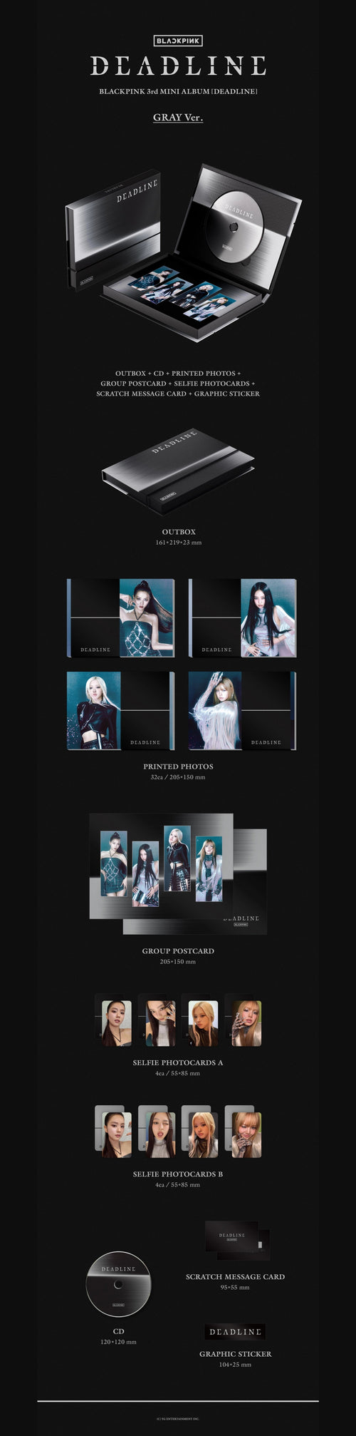 BLACKPINK – Deadline (3rd Mini Album, Gray Ver.)