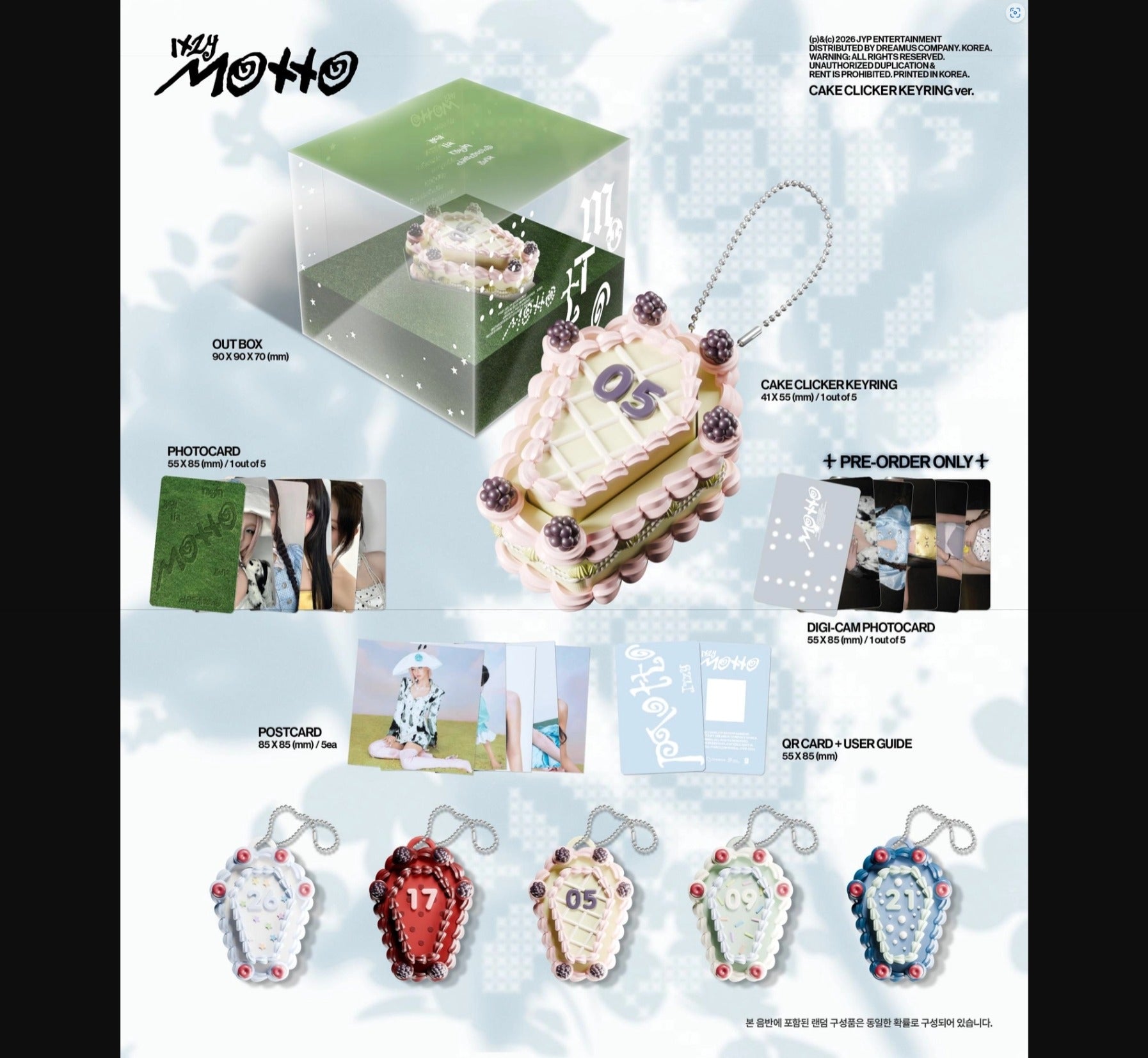 ITZY - [Motto] (CAKE CLICKER KEYRING Ver.)