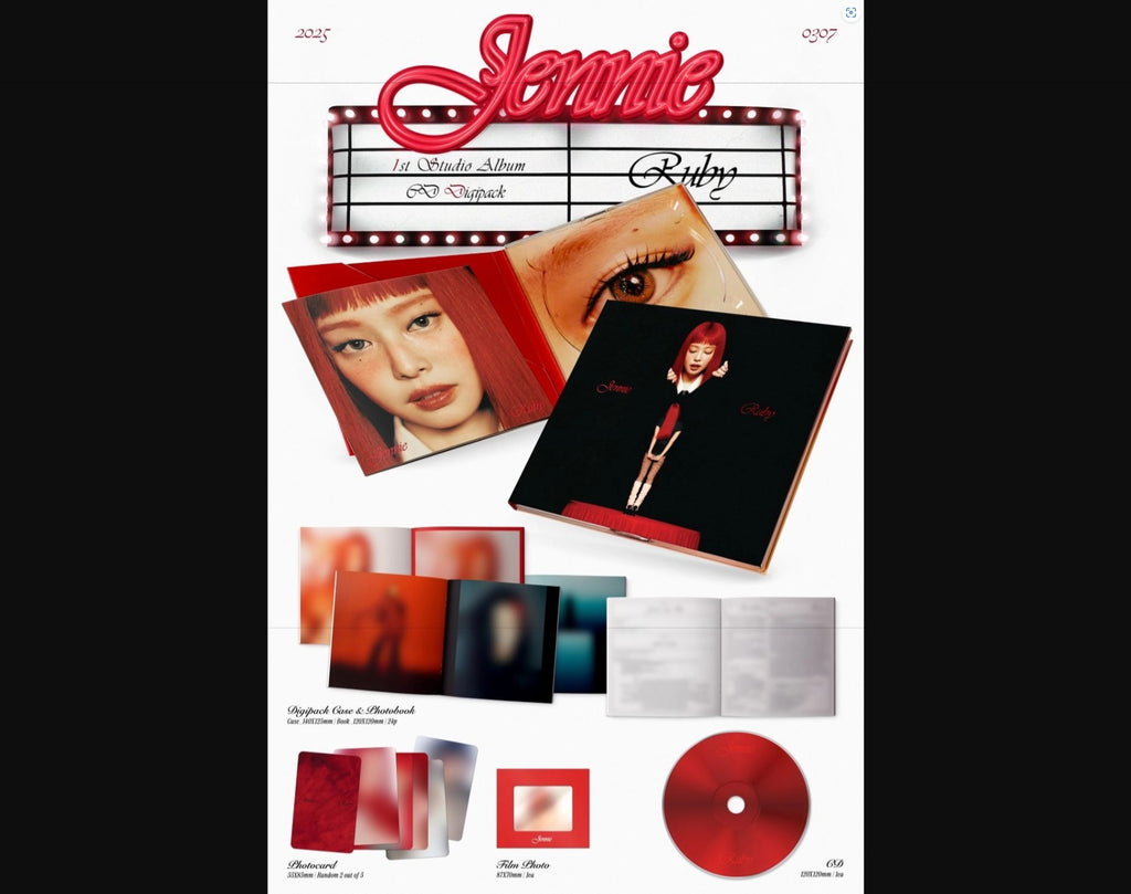 JENNIE - The 1st Studio Album [Ruby] (Digipack Ver.)