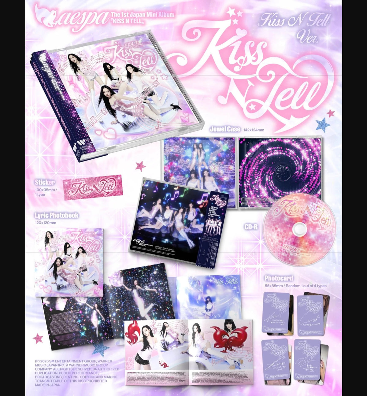 aespa – Japan 1st Mini Album 'Kiss N Tell' (KISS N TELL Ver.)