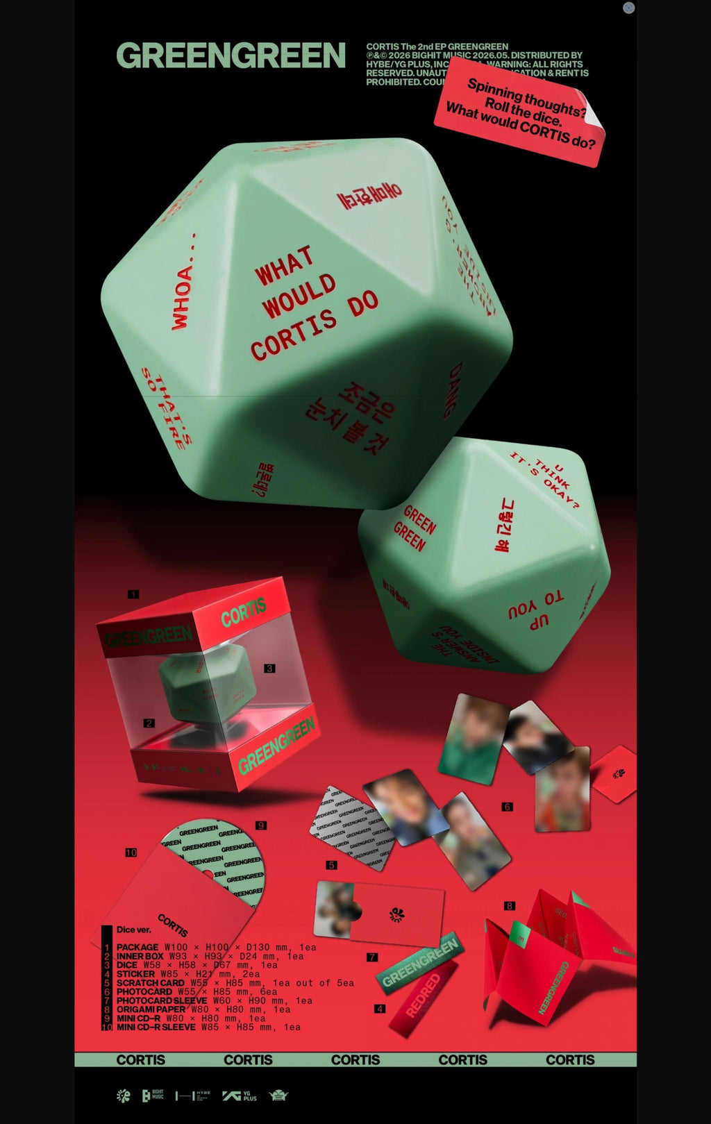 CORTIS - 2nd EP Album [GREENGREEN] (Dice Ver.)