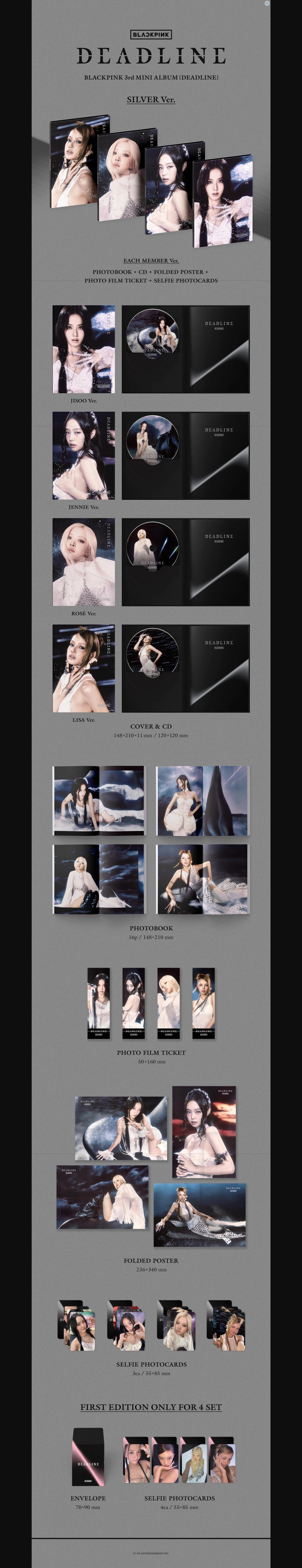 BLACKPINK - 3rd Mini Album [DEADLINE] (SILVER Ver.)