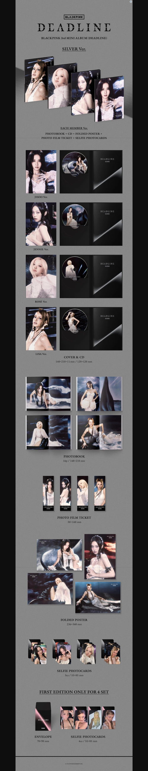 BLACKPINK - 3rd Mini Album [DEADLINE] (SILVER Ver.)