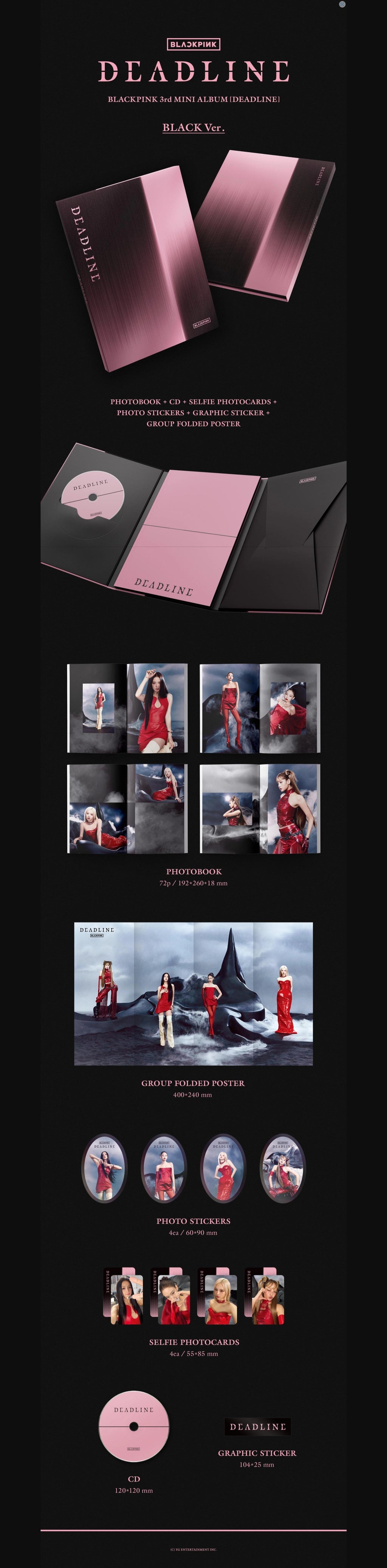 BLACKPINK - 3rd Mini Album [DEADLINE] (BLACK Ver. / PINK Ver.) (VERSION : BLACK Ver.)