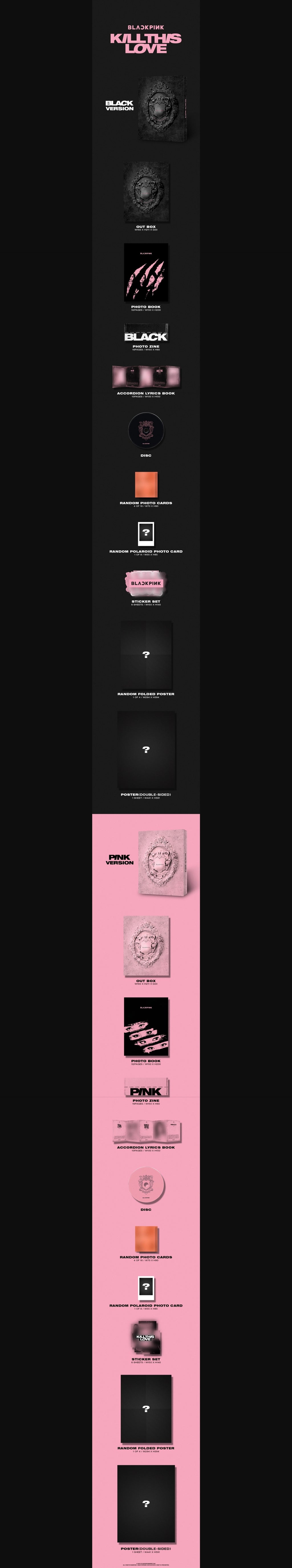 BLACKPINK - 2nd Mini Album [KILL THIS LOVE] (BLACK / PINK Ver.)