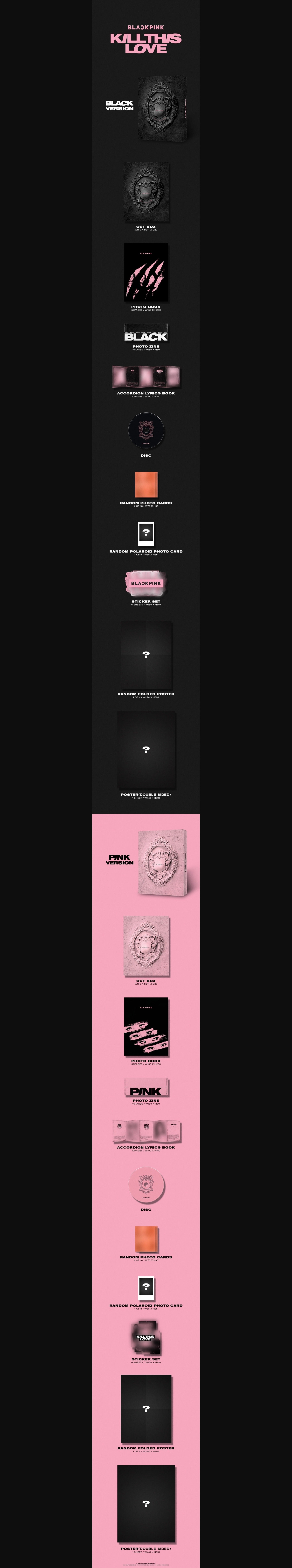 BLACKPINK - 2nd Mini Album [KILL THIS LOVE] (BLACK / PINK Ver.)