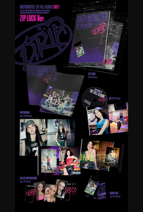BABYMONSTER - Drip, 1st Full Album (Zip Lock / Binder Ver.)