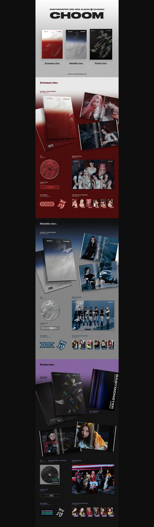 BABYMONSTER - Choom, 3rd Mini Album (Random Ver.)