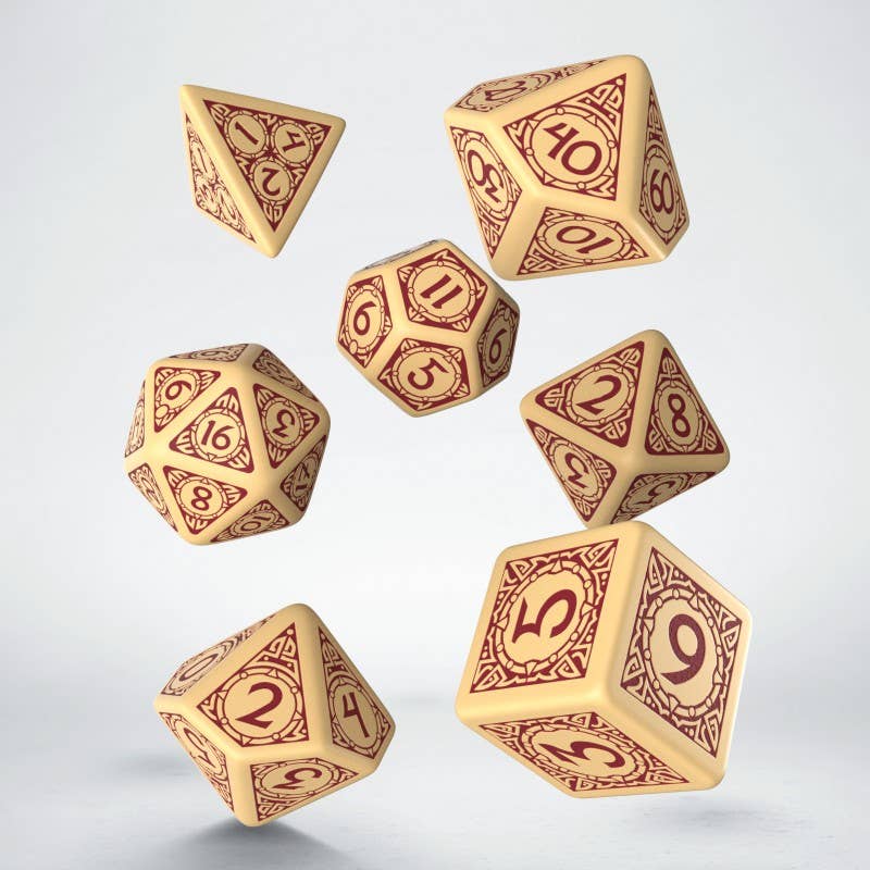 Viking Terningsæt – Beige & Burgundy