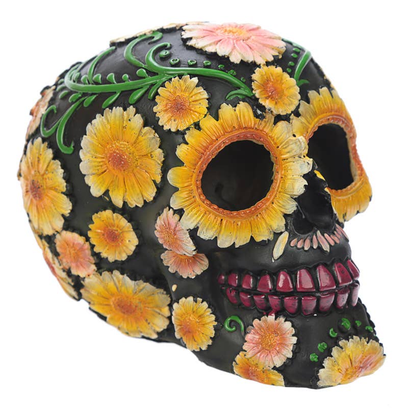 Day of the Dead kranie med margueritter