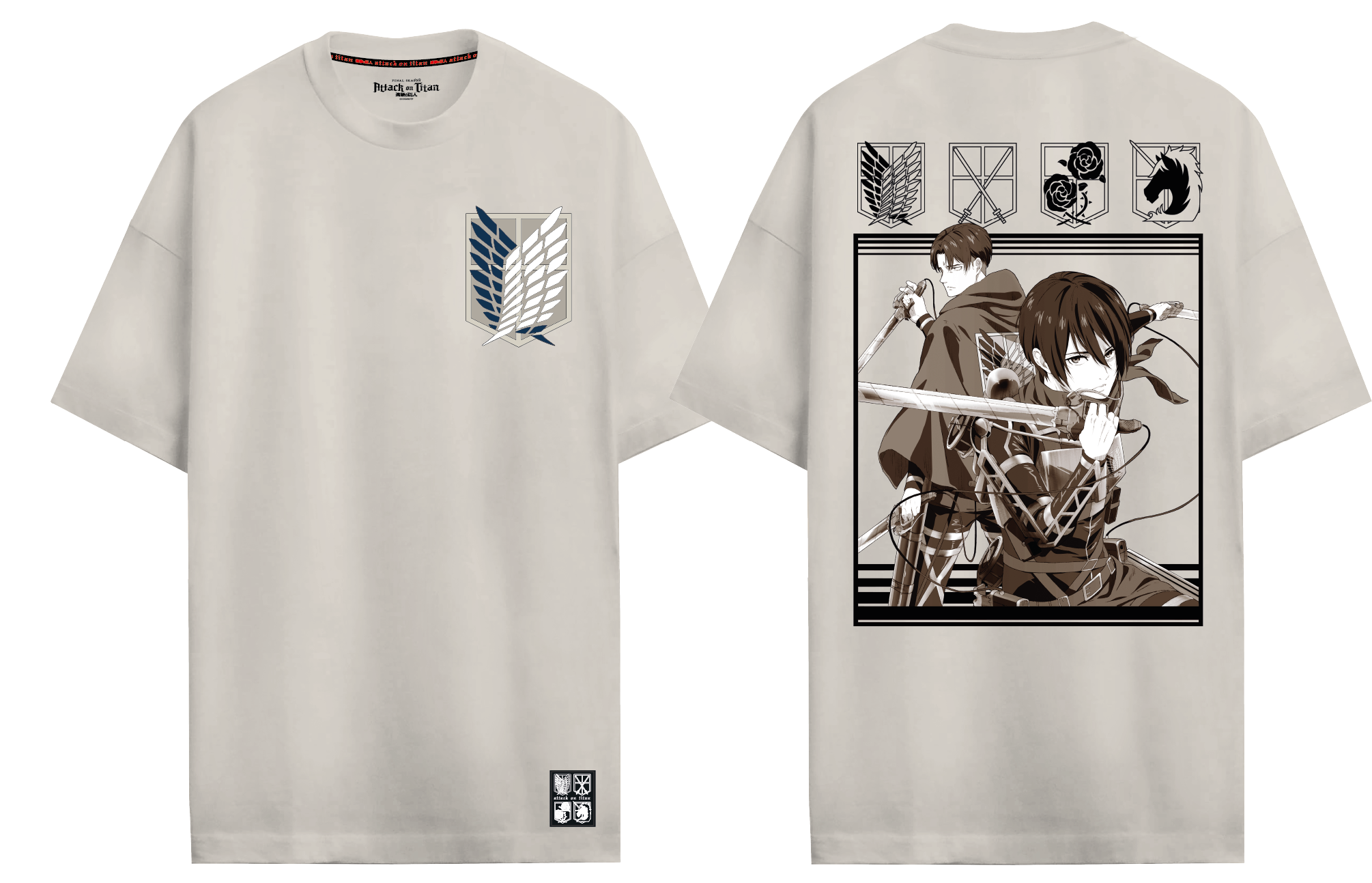 Attack on Titan Oversized T-Shirt fra Cotton Division