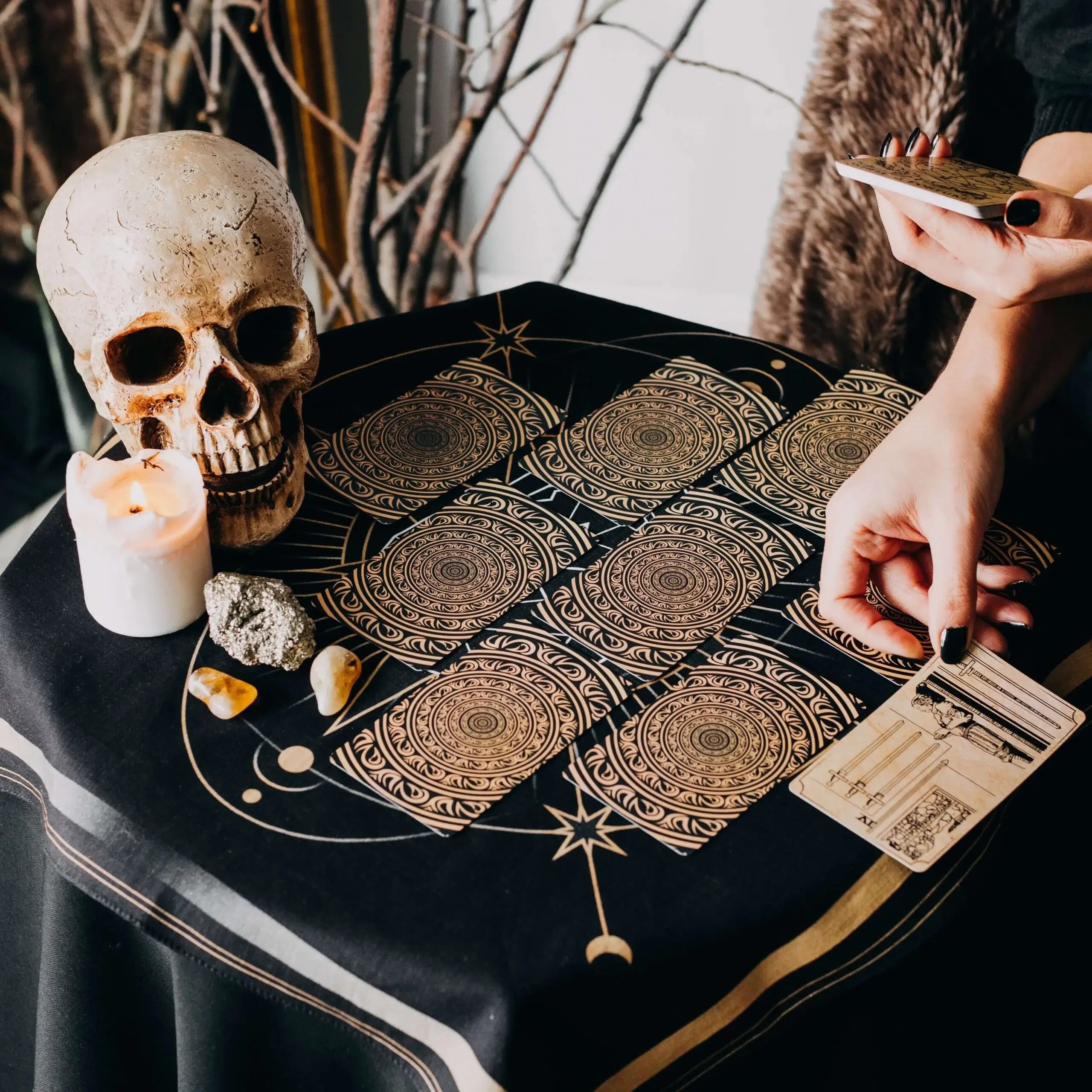LA MUCI DESIGN – Skull Alterklæde i bomuld