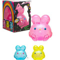 Kanin-squishy – Blødt klemmelegetøj i pastel