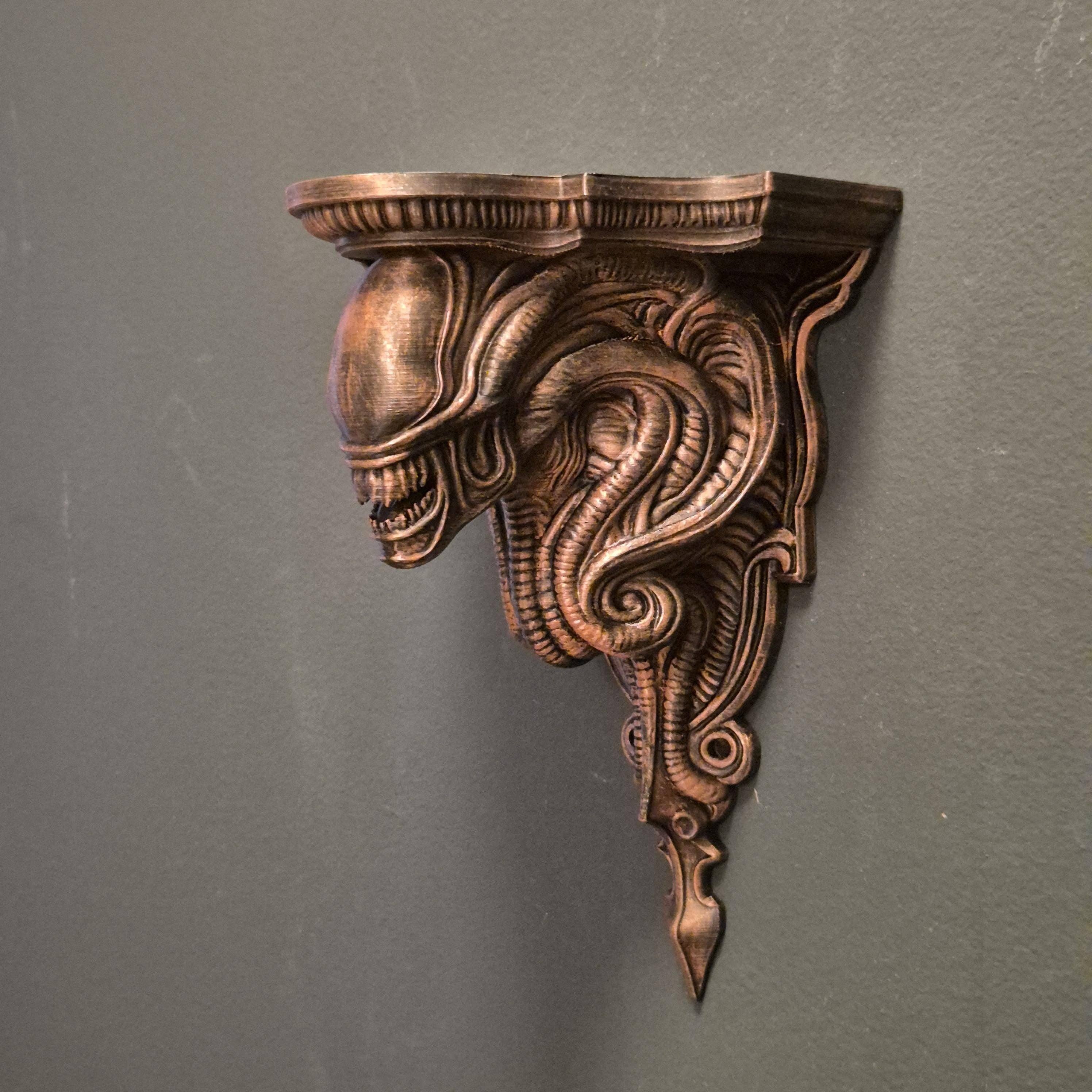 Alien xenomorph væghylde – Giger-inspireret
