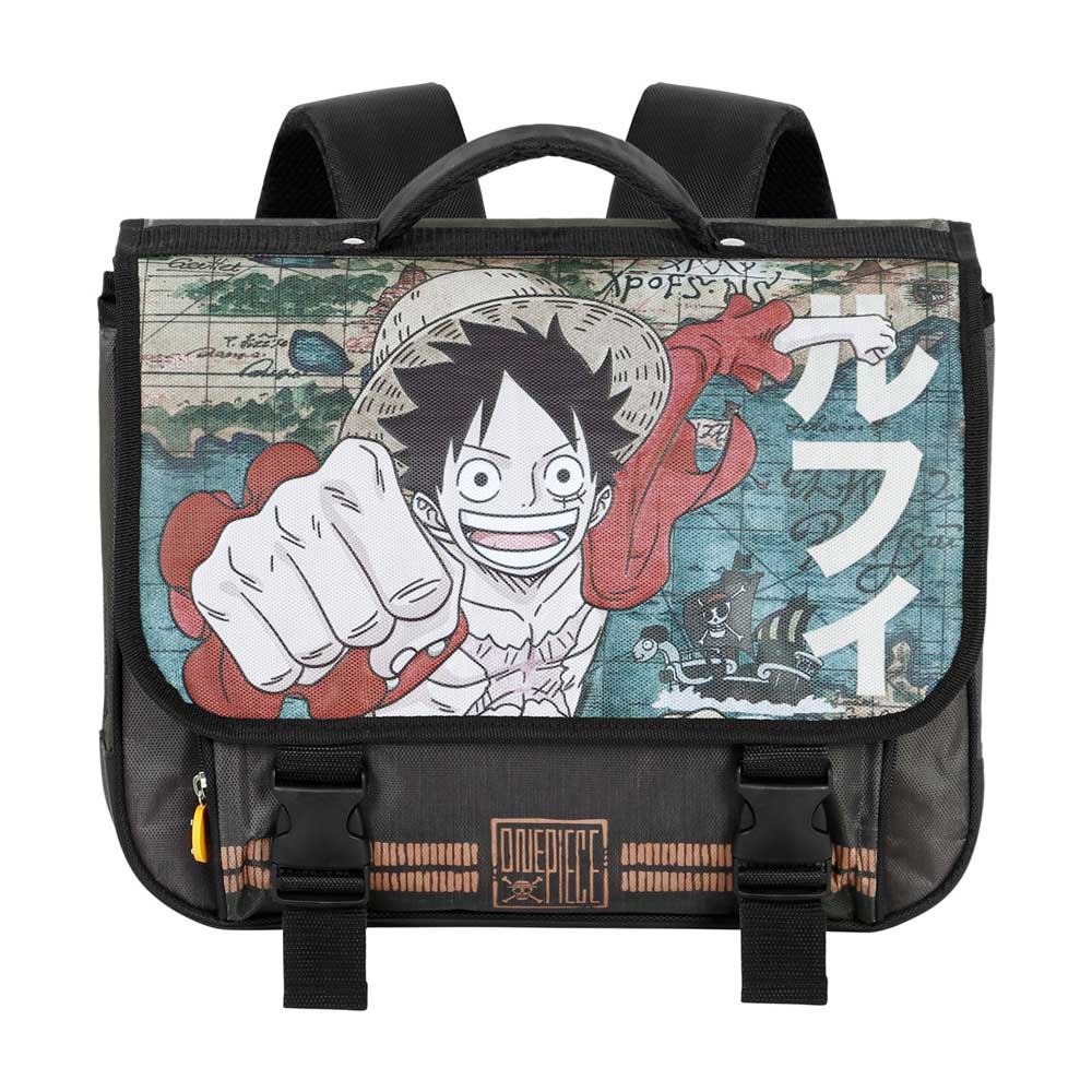 One Piece Skoletaske med Kortmotiv