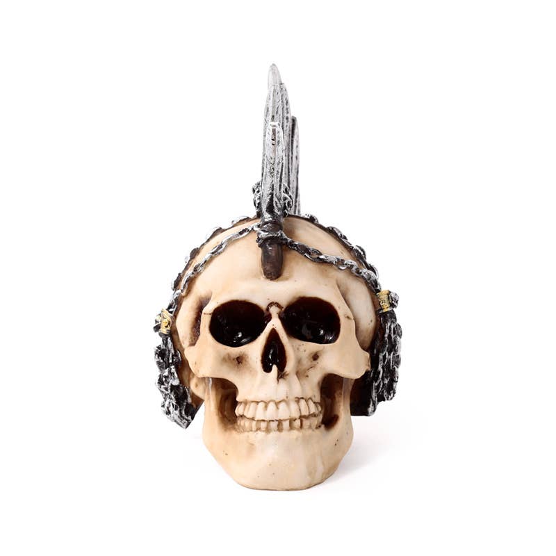 Punk Skull med Mohican, Kæder og Knive