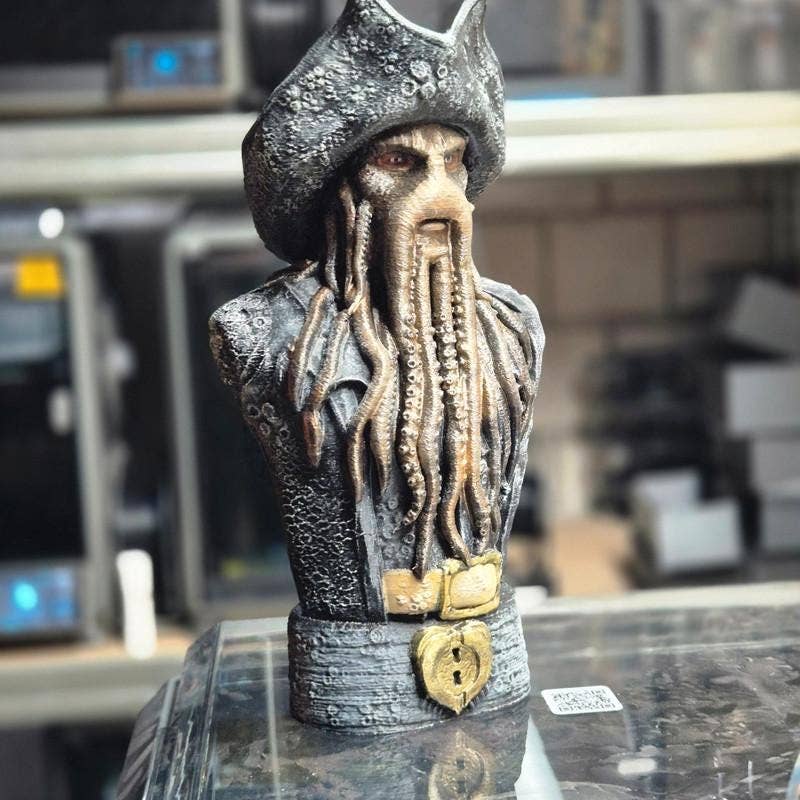 Håndmalet Buste af Davy Jones – Pirates of the Caribbean