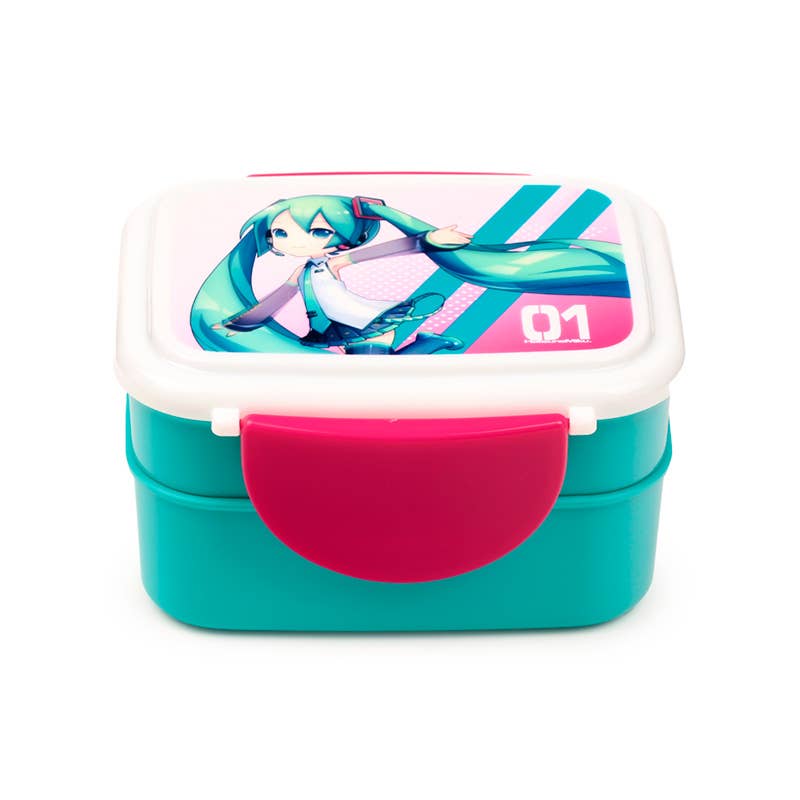 Hatsune Miku Clip Lock Bento-madkasse med Bestik – Puckator