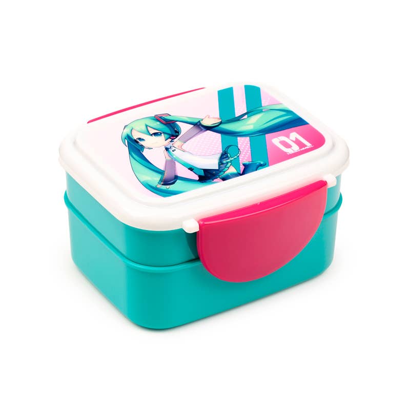 Hatsune Miku Clip Lock Bento-madkasse med Bestik – Puckator