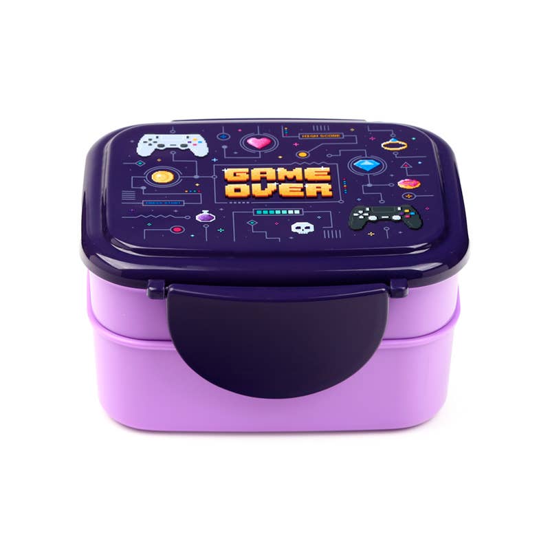Game Over Clip Lock Bento-madkasse med Bestik – Puckator