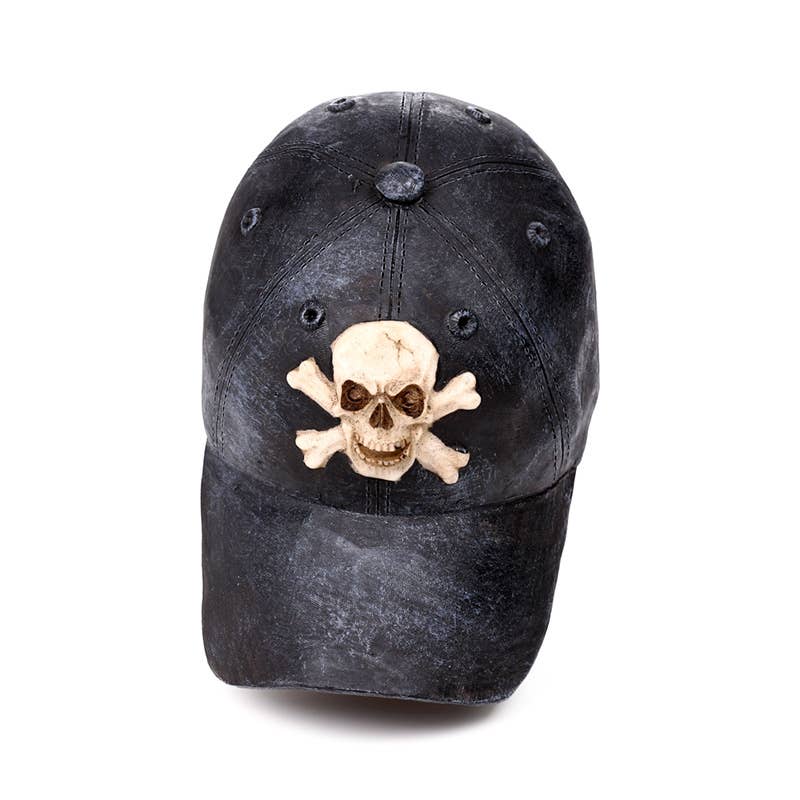 Skull med Omvendt Baseballkasket