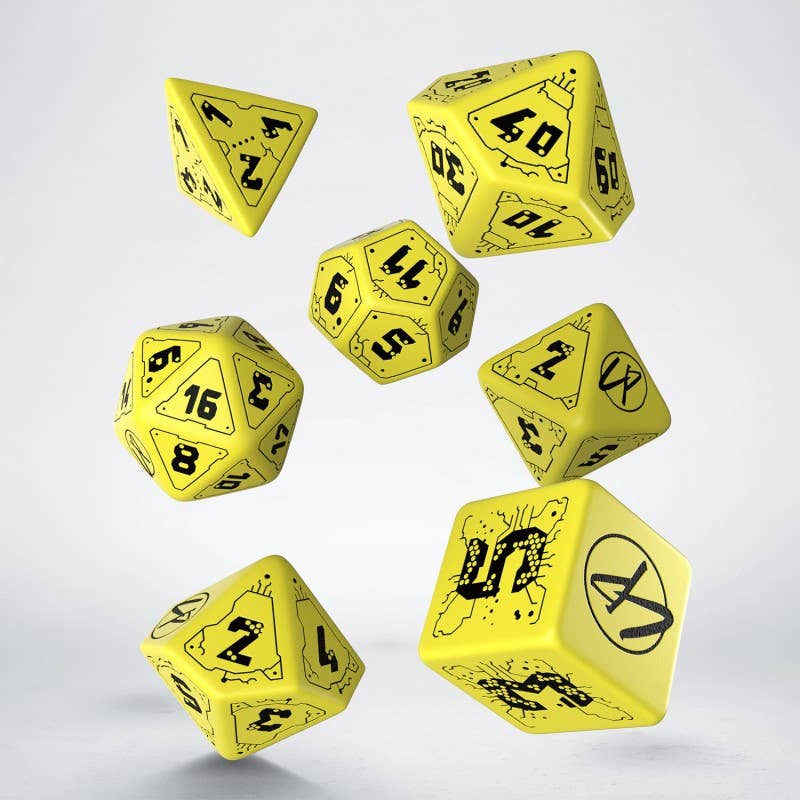 Cyberpunk Red RPG Dice Set Danger Zone fra Q-Workshop
