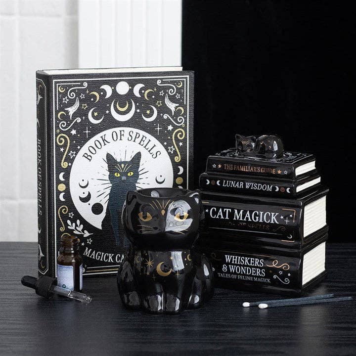 Black Cat Magick bogformet opbevaringsæske