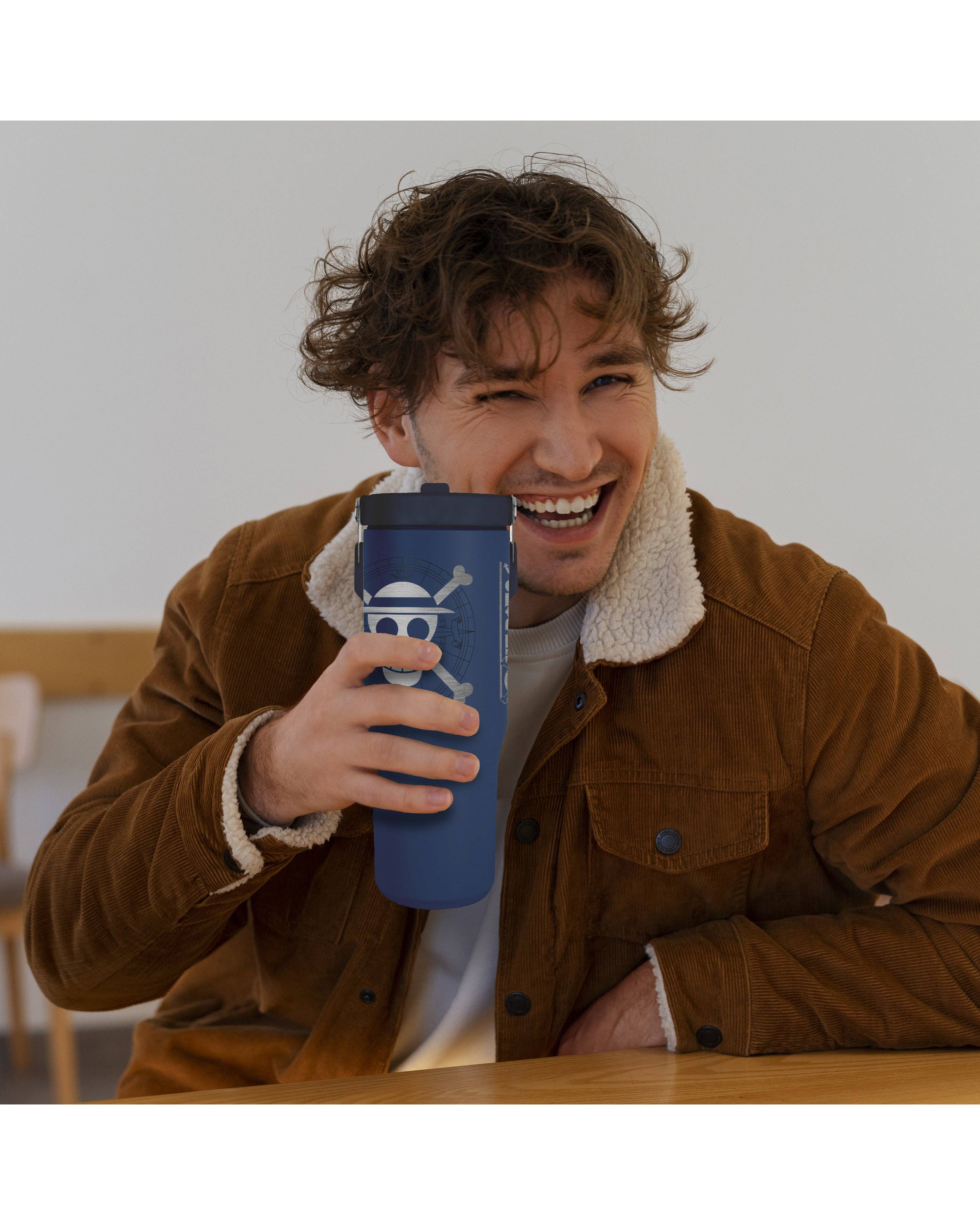 One Piece Tumbler – 30 oz med Håndtag & Flip-Sugерør