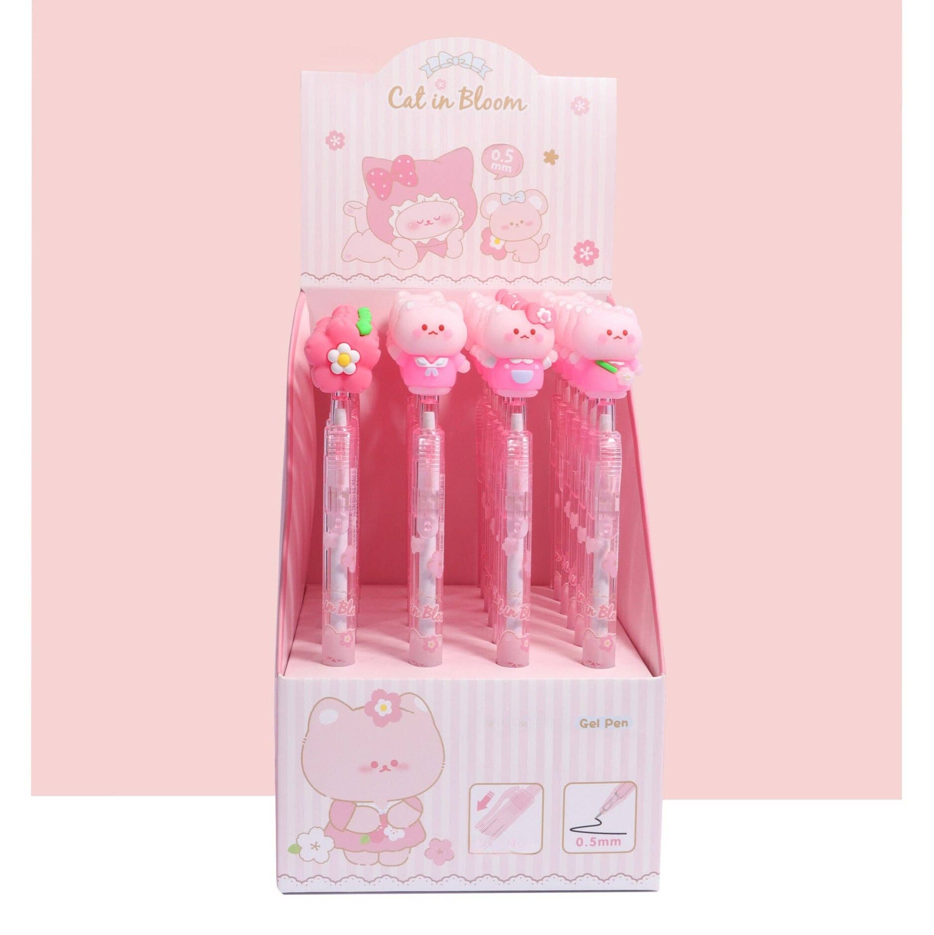 Kawaii Viskelæderpen – Sakura Cat
