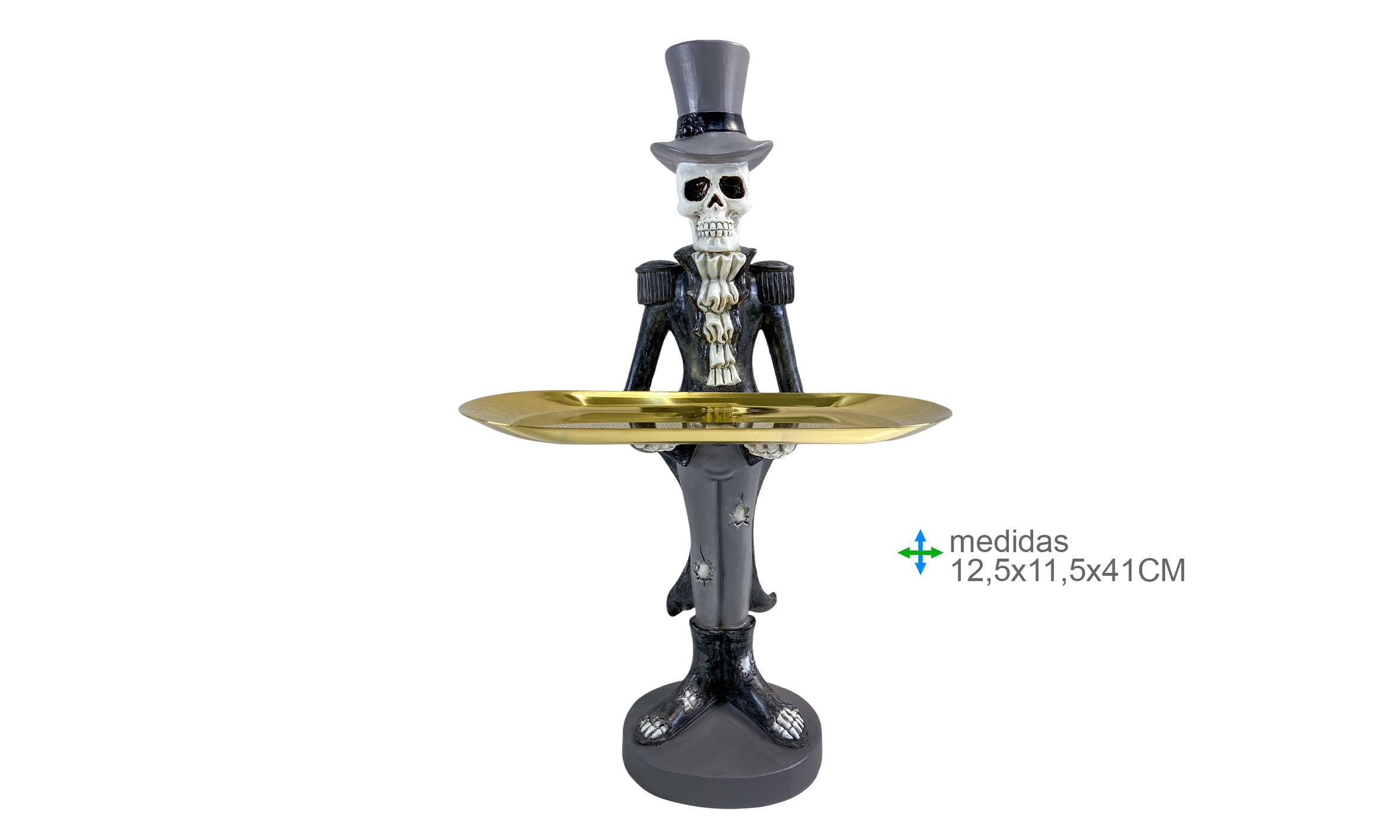 Hovedformet Harpiksfigur 12,5x11,5x41 cm – Esoterica Arte | Skulls&Bones