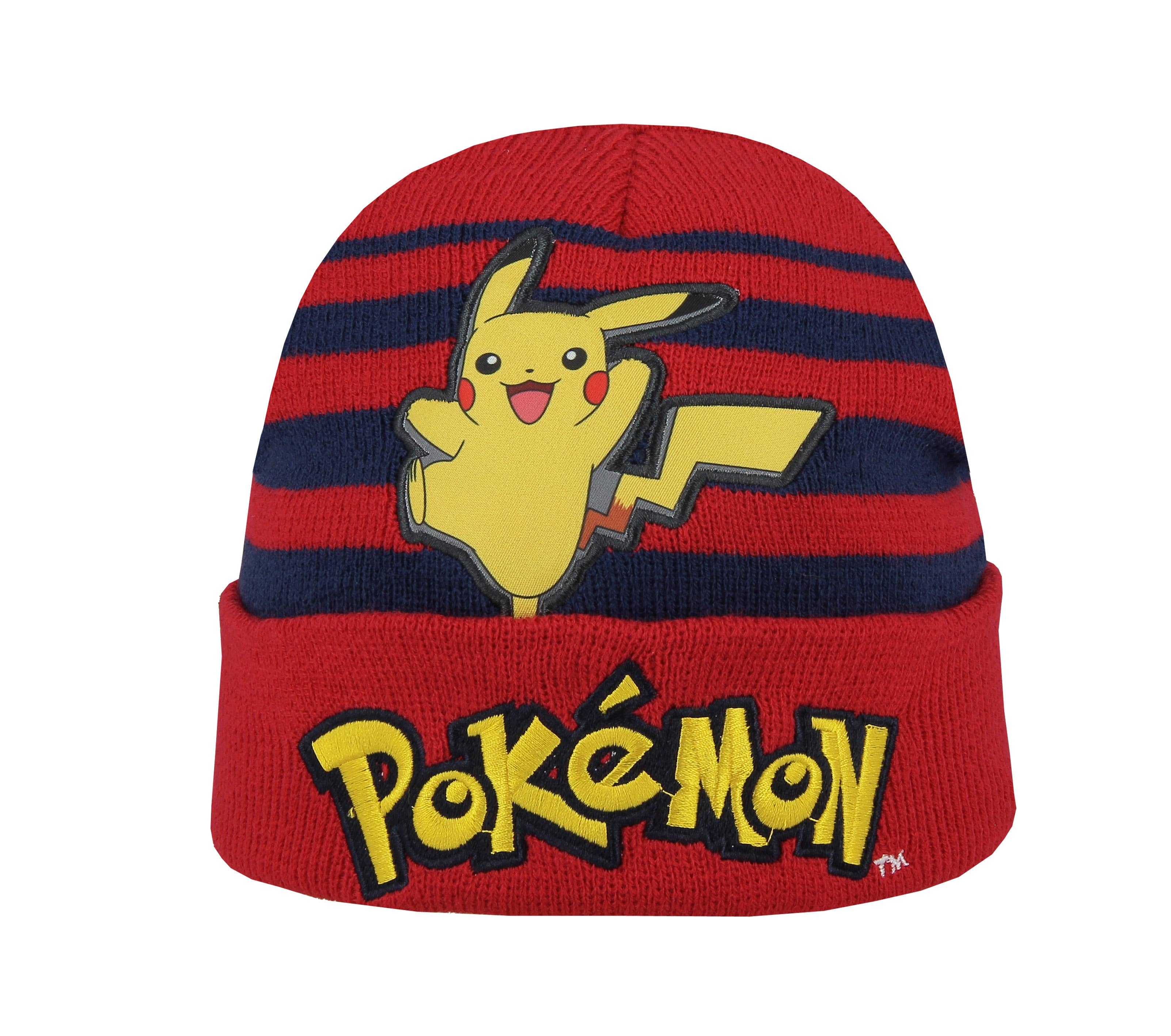 Stribet hue med Pikachu-motiv