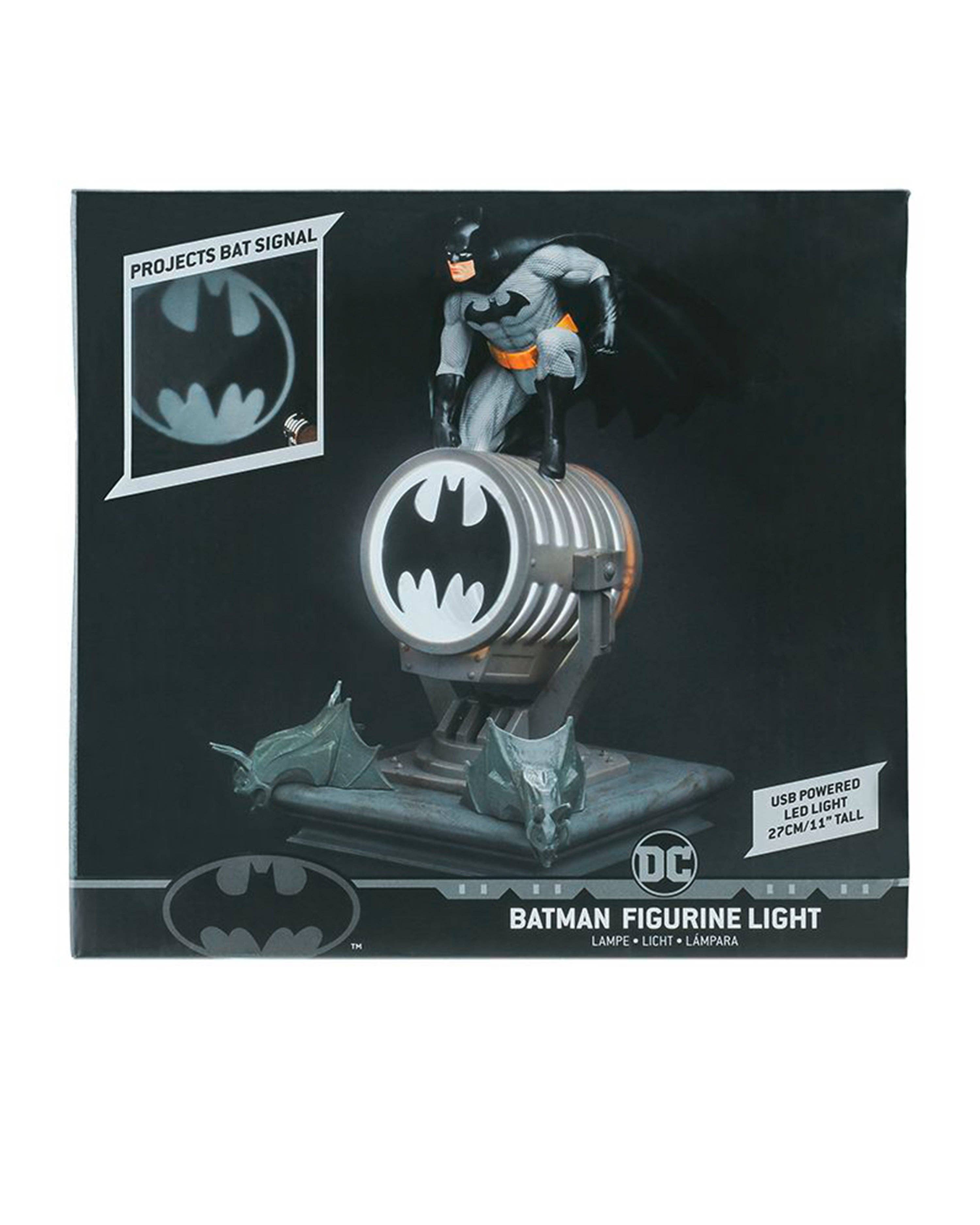 Batman LED-dioramalampe med aftagelig figur & Bat-Signal | 27 cm