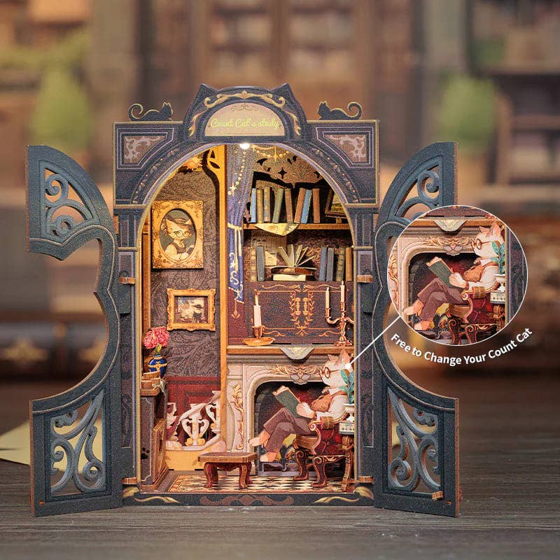 Tale of Cat's Study - Book Nook fra CUTEBEE