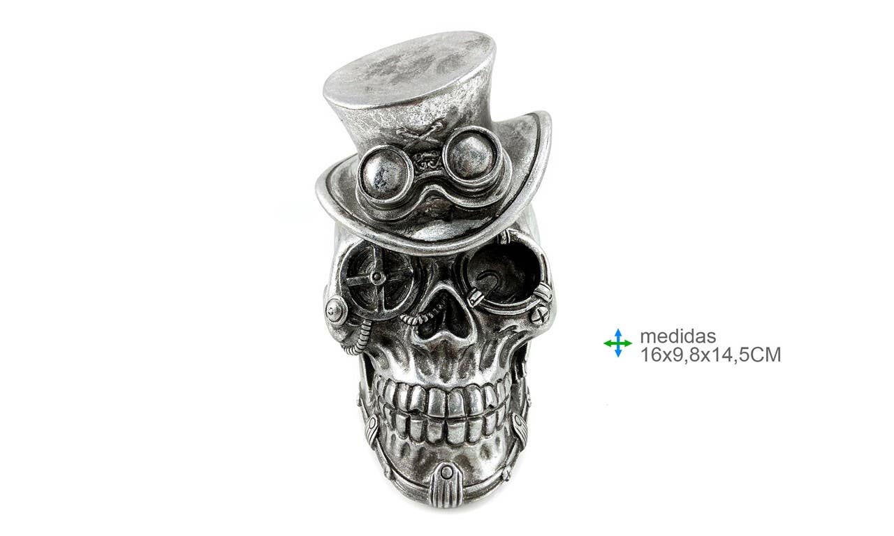 Kranieskulptur i Harpiks 16x9,8x14,5 cm – Esoterica Arte | Skulls&Bones