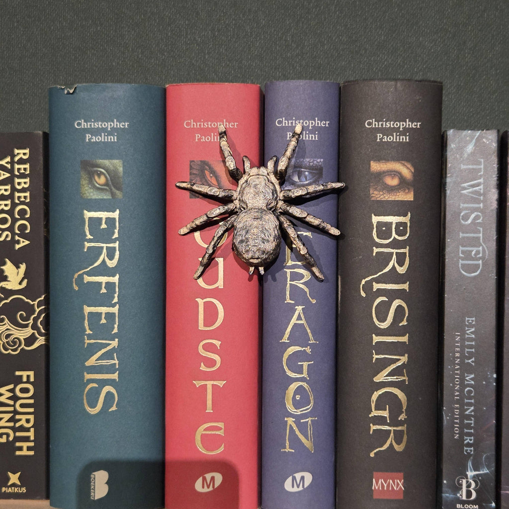 Edderkop Spinehugger bogreolsfigur