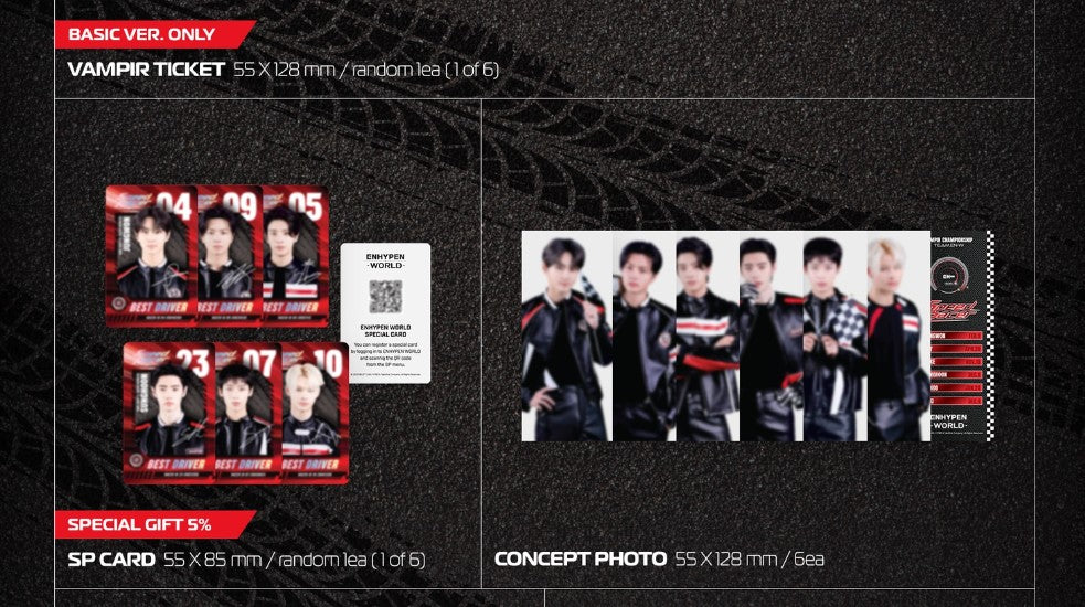 ENHYPEN – World Coupon Card Collection: Speed Racer (Basic Ver.)