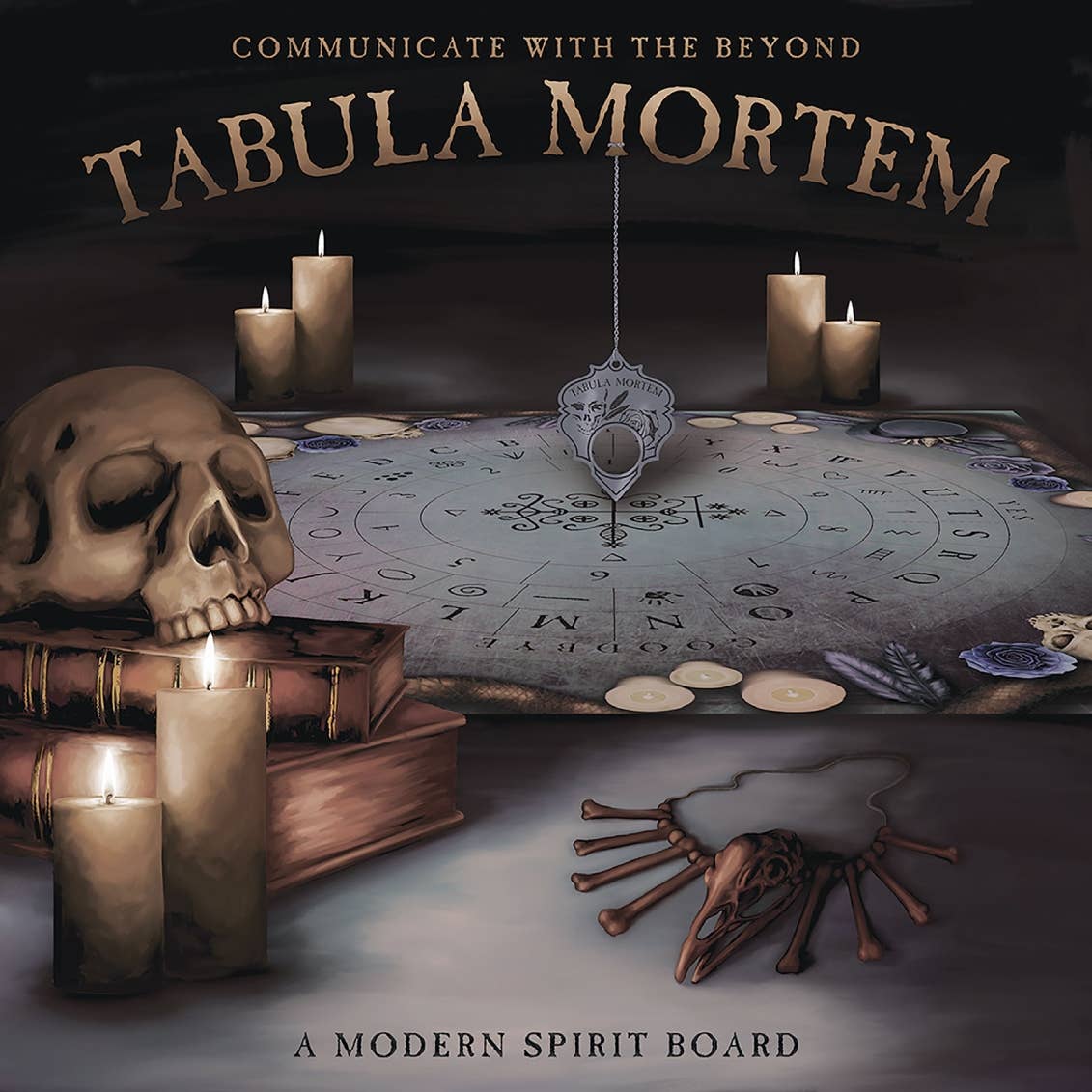 Tabula Mortem – Spiritbræt med Planchette og Guidebog